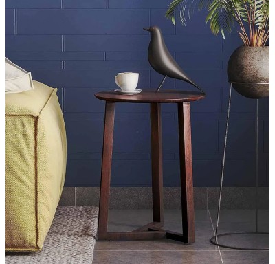 Druple Solid Wood Side Table